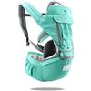 SONARIN 3 in 1 Multifunzione Hipseat Marsupio Baby Carrier,Porta bebè,Portantina per bebè,Anteriore e Posteriore,100% Cotone,Ergonomico(Verde)