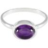 JAE - EMPORIO GIOIELLI E ARTE Ametista naturale Cab Solitaire in argento Sterling 925 con gemme viola gioielli fatti a mano (US 9.5)
