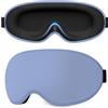 Gritin Upgrated Mascherina per Dormire 3D per Donna e Uomo, Maschera per Dormire Mascherina Occhi Bloccare la Luce, Design Ergonomico, Pressione Zero, Super Morbido per Viaggi-Blu