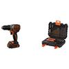 BLACK+DECKER BL186K-QW Trapano Avvitatore Brushless + A7188-XJ Set per Forare ed Avvitare, 50 Pezzi