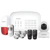 DAEWOO Sistema di allarme connesso WIFI GSM Modello Vision+ con sirena e batteria integrate, RFID, con 9 accessori, 1 fotocamera interna DAEWOO IP501 Full HD e 1 sirena esterna