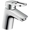 HansGrohe Logis Loop - Miscelatore per lavabo 70, con chiusura lampo e scarico sintetico, cromato, 71150000