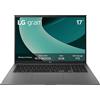 LG gram 17Z90TL NOTEBOOK, 17 ", processore Intel® Core Ultra 7 256V, Arc™ GPU, RAM 16 GB, 1000 GB SSD, Black, Windows