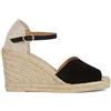 Geox Ragazza D Gelsa B Wedge Sandal, Nero, 40 EU