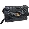 Laura Biagiotti Borsa Donna a Tracolla Linea Dillion, Ecopelle Trapuntata con Logo LB, Dimensioni 29x16x9 cm, Accessori Colore Oro Art. LB25S-254-3 (NERO)