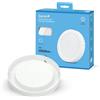 Garza Plafoniera LED da Soffitto, montaggio superficiale, circolare, lampada da soffitto, 22 cm, 18 W, luce fredda 6500 K, 1950 lm, 30.000 ore, IP20, bianco, risparmio energetico 80%