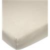 Meyco Baby Uni lenzuolo per materasso da box (lenzuolo in morbido jersey di qualità, perfetta vestibilità grazie all'elastico su tutto il perimetro, traspirante, dimensioni: 75 x 95 cm), sabbia