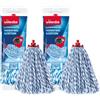 Vileda SuperMocio - Ricambio per mocio in Microfibra e Cotone, Confezione da 2 Pezzi SuperMocio in Microfibra e Cotone, Adatto a Tutti i mocio SuperMocio, Genuine Mop Head, Bianco, 18 x 10 x 37