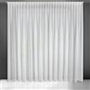 Eurofirany Belissa, tenda bianca trasparente con struttura verticale antipioggia e nastro plissettato anche per binario a soffitto/asta per tende, confezione da 1 pezzo, trasparente, leggera, chic,