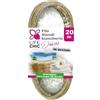 Cantini Cavo Stendibiancheria, Cavo Plastificato 20 Metri, Filo Stendi Biancheria Plastificato da Esterno per Stendere il Bucato, Vestiti, Panni, Corda da bucato da Giardino (ACCIAIO)