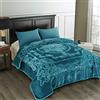 JML Coperta in pile di visone coreano per letto king size, pesante, 210 x 240 cm, 4,1 kg, coperta a strato singolo, morbida, calda e spessa, per autunno e inverno, color foglia di tè