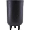 House Doctor - Vaso per piante, colore: Nero ossidato, altezza: 26 cm, diametro: 15 cm