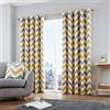 Fusion - Chevron - Copricuscino 100% cotone, Cotone, Ochre, Curtains: 66 Width x 90 Drop (168 x 228cm)
