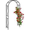 Relaxdays Arco per Rose Rampicanti da Giardino, Sostegno per Piante, HLP: 230 x 100 x 40 cm, Supporto in Ferro, Nero