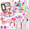 NCKIHRKK Set di Trucchi per Bambina, 34 Pezzi Trucchi Bambina Anallergici e Lavabile, Valigetta Trucchi Bambina, Set di Valigia Trucco Bambina Giochi Natale Compleanno Regalo 5 6 7 8 9 10 Anni