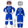 Spooktacular Creations Costume da astronauta di Halloween per bambini, blu, unisex, con casco, tuta da pilota, per costume di Halloween (3T, 3-4 anni)