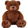 Lifestyle & More Orso di peluche gigante XXL 100 cm grande orso di peluche morbido e vellutato marrone scuro - da amare