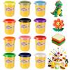 Zocipro 12 Vasetti di Plastilina per Bambini, Pasta Modellabile 12 Colori, 50g Ciascuno, Atossica e Sicura, Set di Pongo per Bambine e Bambini dai 3 Anni, Ideale Regalo Compleanno e Feste