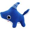 Freefire Giocattoli di peluche per cani squalo carini bambole di riempimento di squalo bambini pannolini bambole di cucciolo di squalo peloso (blu scuro-18 x 25 cm)