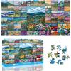 Zariocy Puzzle 1000 Pezzi Attraverso la Naturale per Adulti - Forme Irregolari, Base Antipolvere - per i Momenti in Famiglia, Appassionati di Puzzle