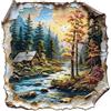 Jigfoxy Puzzle in legno per adulti, motivo paesaggio dei sogni autunnali, puzzle unico in legno, regalo di Natale per famiglia e amici, L-32 x 31,5 cm, 265 pezzi