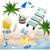 OMIGA 24 Pezzi Accessori Decorativi da Spiaggia in Miniatura Hawaiana | Kit di Ornamento in Miniatura per Case delle Bambole Progetti di Giardinaggio fai-da-te Giardini e Decorazioni Estive