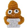 LATRAT Pocket Hug - Patata positiva, creativa, in lana lavorata a maglia, idea regalo motivazionale, per amici, feste, decorazione incoraggiamento (Cacca d'oro)