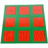 LLTCMYGS Tavola Montessori con Inserzioni di Frazioni Quadrate, Giocattolo Educativo per l'Apprendimento delle Frazioni