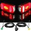 ETUKER Kit Luci Posteriori Rimorchio 13poli LED 12/24v 7Funzione FendinebbiaPosteriore/Luce Retromarcia/Luci Targa