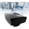 Baceyong - Riscaldatore per auto 150 W, per presa accendisigari 12 V, mini funzione 2 in 1, portatile, regolabile a 360°, colore: Nero/Giallo