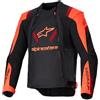 Alpinestars T-Stunt Air Giacca tessile da moto, nero/rosso neon, M