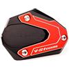 ZESIDIMO Per SUZUKI V-Strom 1000 /XT DL1000 2014-2021 VSTROM 1050/XT DL1050 2019-2022 CNC accessori moto cavalletto laterale ingranditore piastra (Rosso)