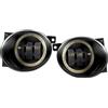 SPUFKGE Faro Fendinebbia 2 Fari Fendinebbia A LED Diurna Angel Eye DRL Per VW Per Golf Per Jetta 6 Per Tiguan 5N Per Touran Per Maggiolino Per EOS Per Caddy(White and White)
