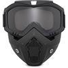Baceyong occhiali da motocross, casco da bici da sci rimovibile con protezione UV convertibile