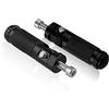 Vusddy Pedane Poggiapiedi per Moto, 1 Paio, Poggiapiedi per Moto, Pedane Passeggero Alluminio, Nero, Compatibili con Bullone da 8 mm