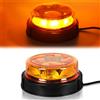 Yinaolan Faro di Avvertimento a LED Ambra, 16 LED 12/24 V Arancione Lampeggiante 3 Flash e 3 Modelli Rotanti per Macchine Agricole, Veicoli Commerciali, Scuolabus, Trattori, Escavatori, Camion