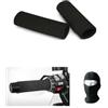 Generico COPRIMANOPOLE MOTO NEOPRENE MANICOTTI IN SPUGNA PER MANUBRIO PROGRIP ANTISCIVOLO UNIVERSALE 12X4,2CM NERO
