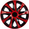 NRM ko240 Copricerchi Universali Draco CS, Nero/Rosso, 16 Pollici, Confezione da Pezzi