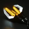 Baceyong 1 paio di indicatori di direzione del motociclo, frecce moto, luci impermeabili a LED universali per luci posteriori del motociclo bianco