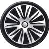 Generico Set 4 Copricerchi Auto Universali 13 14 15 16 Pollici - Design Sportivo con Fissaggio a Scatto - Compatibili con Cerchi in Acciaio o Ferro - Montaggio Facile Senza Attrezzi (Nardo, 14)