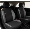 Auto Accessori Lupex Coprisedili Auto Compatibili con Cinquecento 500, Made in Italy, tessuto policotone, set anteriori e posteriori (Nero - Grigio Chiaro schienale posteriore 50e50)