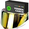 Everalo Visiera Compatibile con Agv Corsa - Corsa R - Pista Gp - Pista Gpr - Pista Gp Rr - Gt Veloce - Veloce S - Race 3 (Oro Cromo)