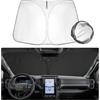 SHAOHAO Compatibile con Ford Ranger Pick-up 2019-2022 Parasole pieghevole, protezione dai raggi UV e dal calore, parabrezza Accessori per auto Parasole Ford Ranger