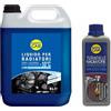 HappyCar Kit Turafalle 250 ml + Liquido Radiatore Blu -10°C/+105°C 5L - Sigillante Perdite Acqua e Refrigerante Antigelo Antiebollizione per Auto e Moto - Pronto all'Uso