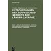 Entscheidungen der Verfassungsgerichte der Länder (LVerfGE), (Copertina rigida)