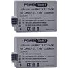 PowerTrust Batteria da 1500 mAh LP-E5 LPE5 LP E5 per Canon EOS 1000D, EOS 500D, EOS 450D, Kiss X3, Kiss X2, Kiss F, Rebel T1i, Rebel XS, fotocamera Rebel XSi