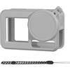 Nucelit Cover in silicone flessibile per fotocamera, antigraffio, antiurto, con design protettivo per obiettivo, con cordino in silicone