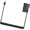 Nucelit Cavo di alimentazione portatile a molla tipo C a LPE6 Dummys batteria per 90D 80D 70D 60Da 6D 7D USB C cavo di alimentazione della macchina fotografica
