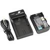 DSTE DE DSTE LP-E6P (7,4 V/2400 mAh), batteria agli ioni di litio e caricatore micro USB, compatibile con fotocamera digitale Canon EOS R5 Mark II, R5 2,7D MarkII, 7D MarkIII, XC10, XC15 come LP-E6 LP-E6N
