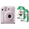 Fujifilm Instax Mini 12 - Fotocamera istantanea, colore: lilla + 2 pellicole